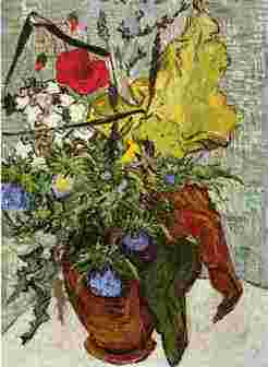 Wild Flowers and Thistles in a Vase